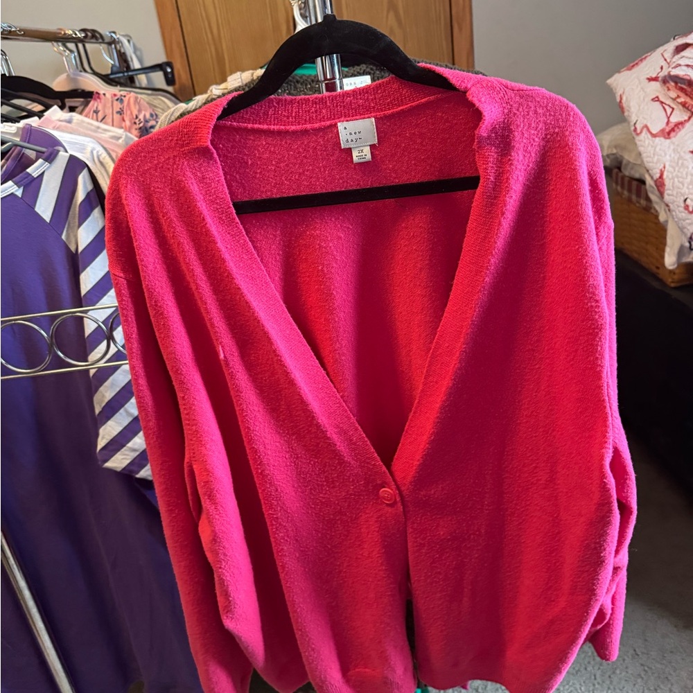 a new day Fuchsia Women's Cardigan